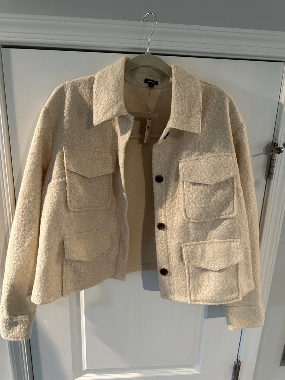 Express Cream Sherpa Jacket